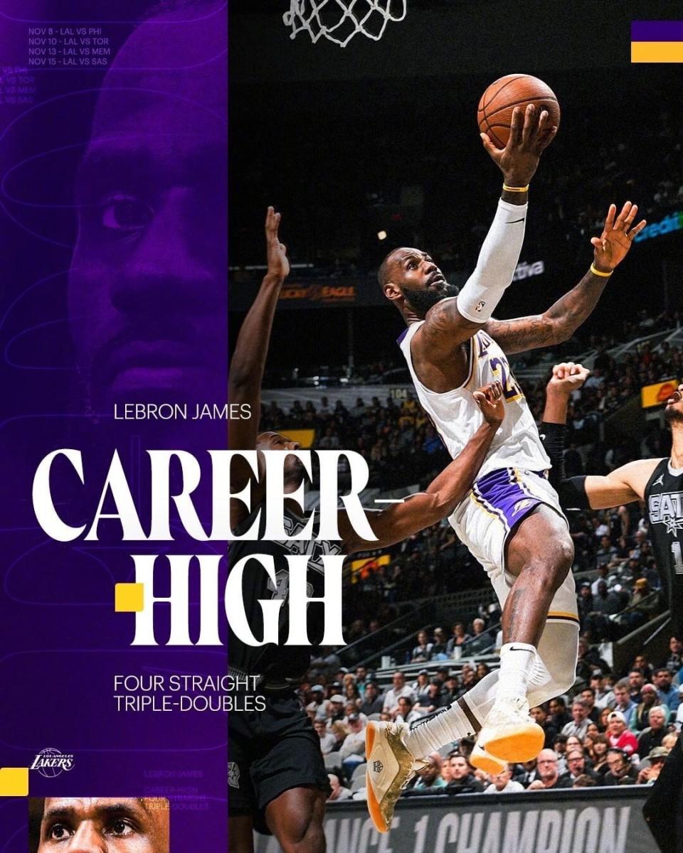 詹姆斯连续砍下五场比赛三双表现 詹姆斯连续砍下五场比赛三双表现